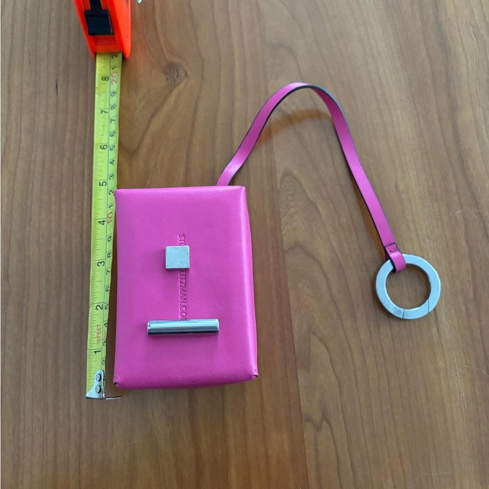 NWOT Stuart Weitzman Fuscia Smooth Calf Micro Mini bag Shoebox Clutch - Picture 6 of 8